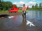 Mit dem Helikopter zum Fly Out Fishing 